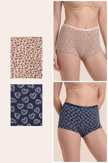 Zivame Regular Rise Full Coverage Boyshort (Pack of 2) - Multicolor — image 2